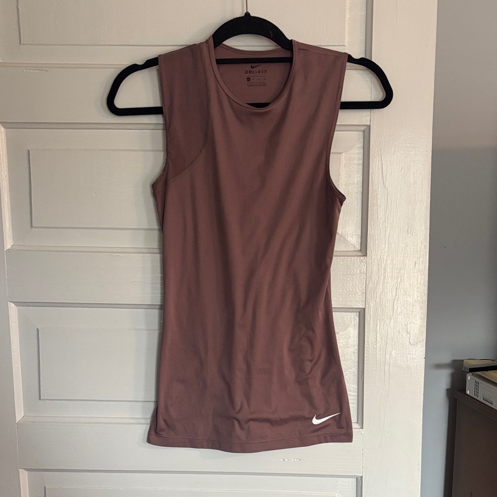Nike Pro Women's Muscle Tee - Dusty Rose